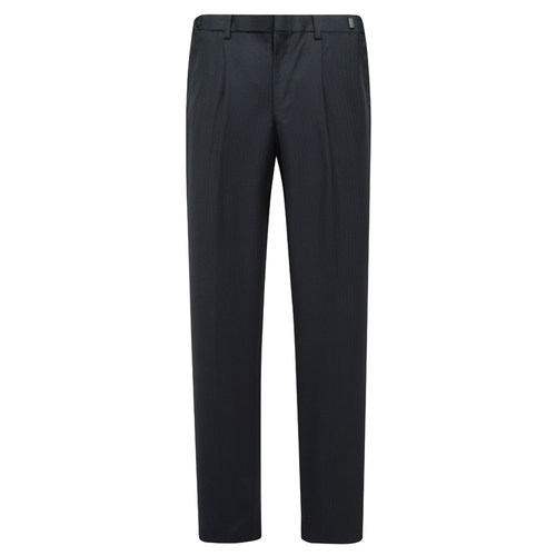 MY595美春秋男式西裤 羊毛中腰直筒商务休闲长裤 黑蓝色MH3-T486