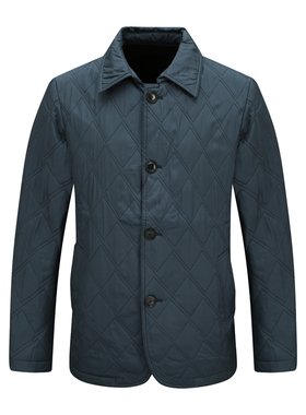 SL77仕东冬季男式尼克服 桑蚕丝 羊毛皮胆休闲保暖外套 蓝色