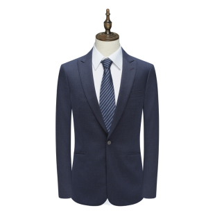 223235 绵羊毛一粒扣双开衩商务西装 B1639鸟男式 春秋西服