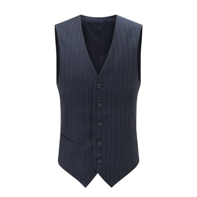 AB1544邦纳男式春秋马甲 直排扣商务休闲上衣 深蓝色