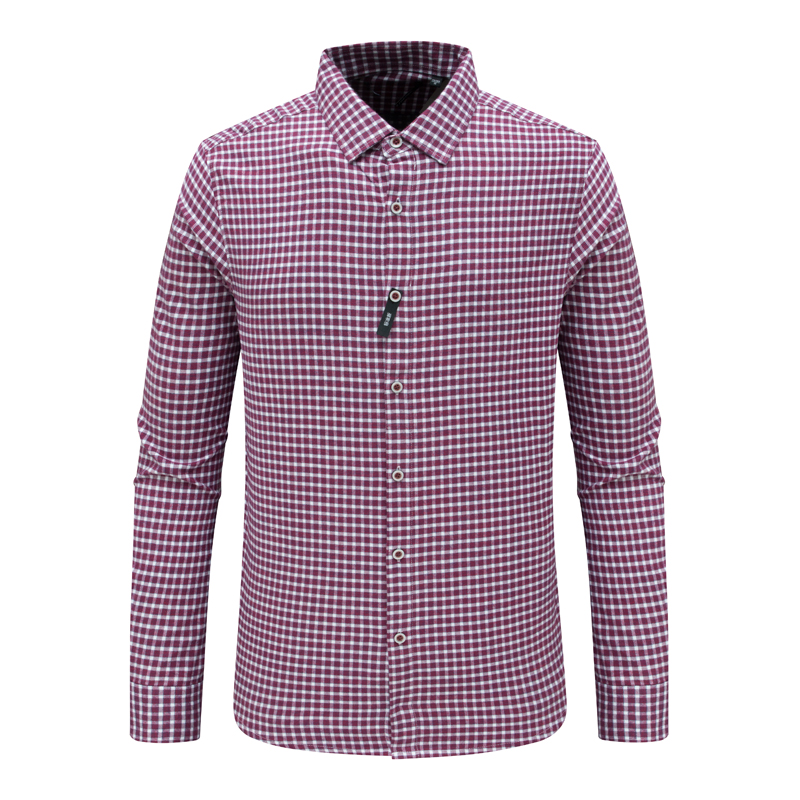 Q1662九牌男式春秋稍厚长袖衬衫 棉商务休闲上衣