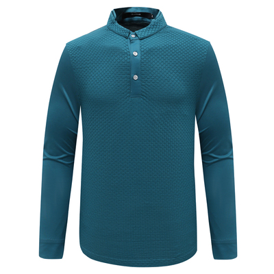 DN153斯D博N男式夏季长袖T恤 蚕丝百搭商务休闲上衣 时尚都市