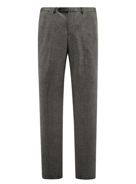 MY464美秋冬款男式休闲裤 中腰修身商务休闲长裤 深灰色加绒