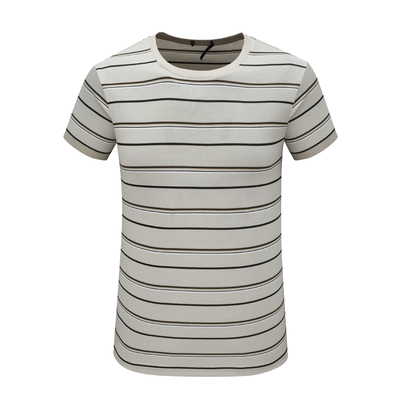 F3838鸟男式夏季短袖T恤 棉圆领套头休闲商务上衣 卡其色