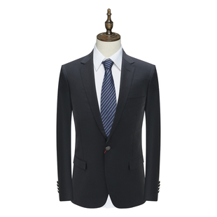 AB996邦纳男式春秋西服 羊毛一粒扣双开衩商务休闲西装 黑色28979