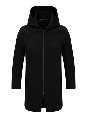 Y1473路易秋冬男式毛呢大衣 羊毛拉链保暖防风外套 时尚都市
