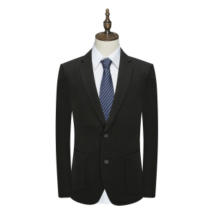 黑色 外套 FP589法春秋男西服 绵羊毛两粒扣后中开衩商务西装