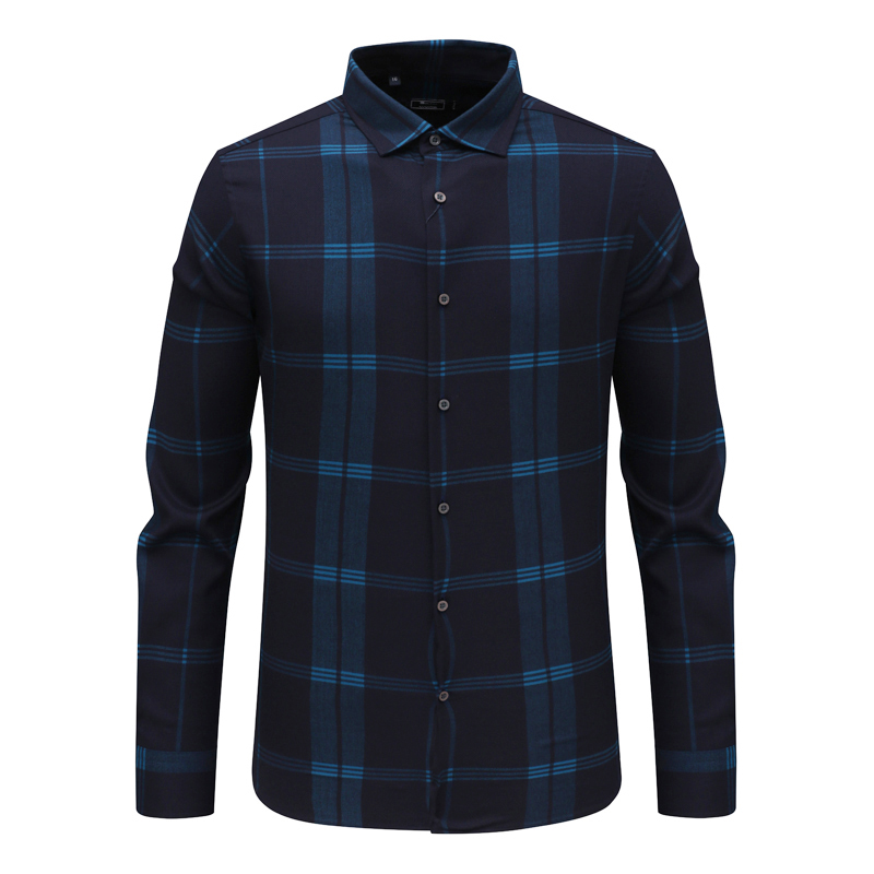 KL77凯LAI牌男式春秋长袖衬衫 羊毛百搭商务休闲上衣