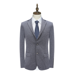 223108 绵羊毛两粒扣后中开衩商务西装 B1556鸟男式 春秋西服