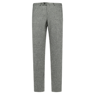 商务休闲长裤 羊毛中腰修身 灰色 西裤 Y1494路春秋男式