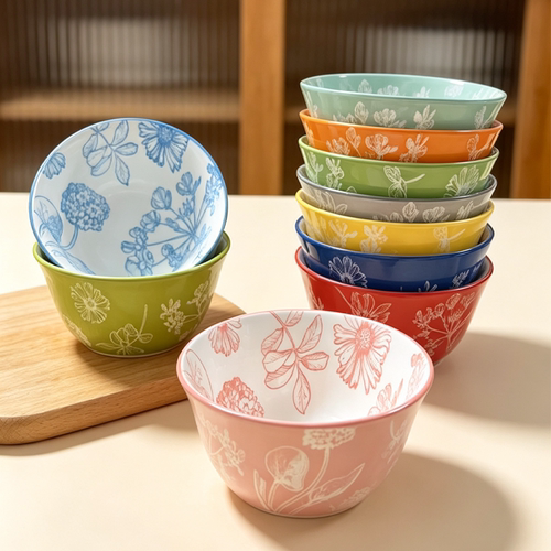 美式现代清新田园彩色餐具套装