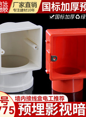 电视背景盒墙后接线暗盒线盒
