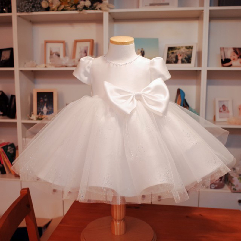 宝宝女童花童婚纱小礼服儿童公主连衣裙蓬蓬纱周岁生日钢琴演出服