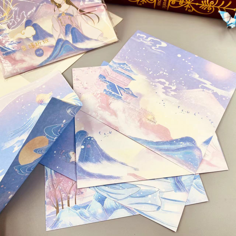 彩色纸双面印花正方形星空手工折纸diy叠千纸鹤材料剪纸专用纸