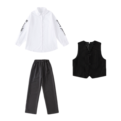 儿童爵士舞套装西装马甲