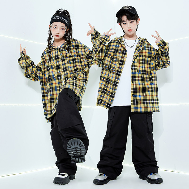 街舞儿童潮服演出服男童套装hiphop童装少儿嘻哈爵士潮牌格子衬衫,童装/婴儿装/亲子装,儿童演出服,淘宝优惠券,粉丝福利购,淘宝优惠卷