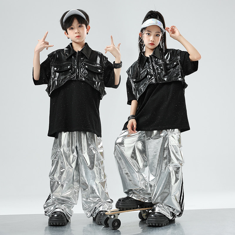 街舞儿童潮服演出服套装hiphop图片