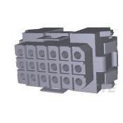 207442-1 矩形连接器外壳18P插头3排5mm母形插口黑色自由悬挂