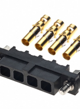 M80-4000000F1-04-325-00-000 矩形连接器4POS插座4mm母插口黑色