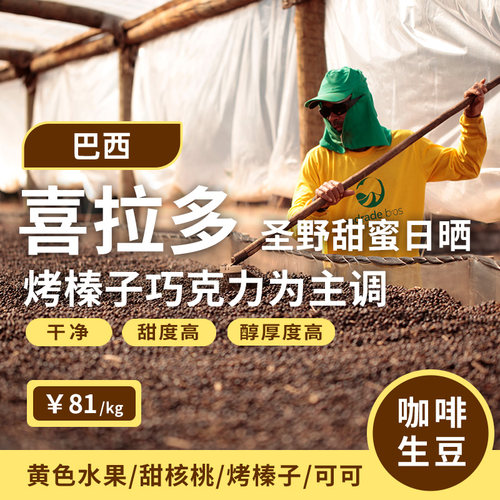 巴西日晒咖啡豆印格咖啡生豆