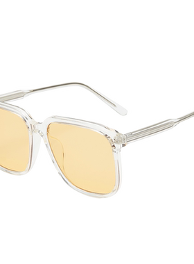 大脸ins风网红黄色造型夜视眼镜