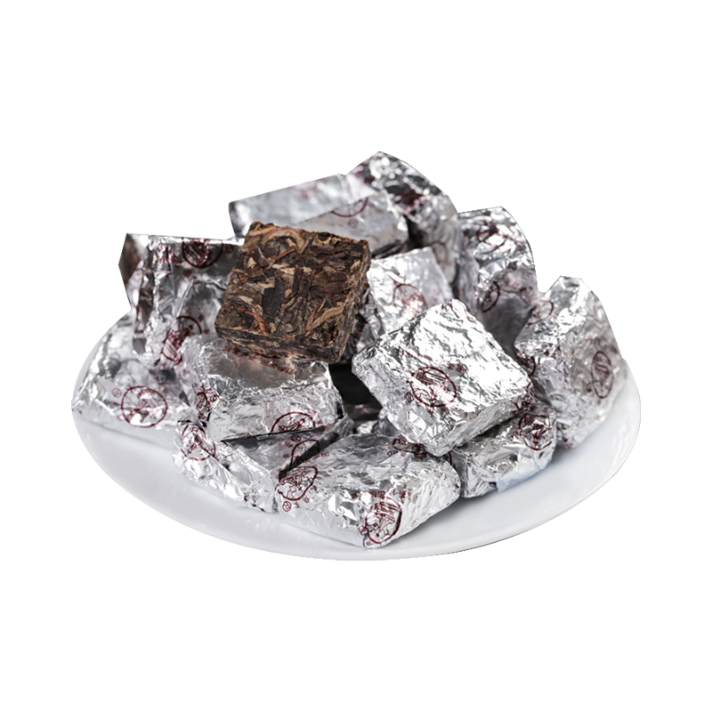 八角亭2016年小方磚云南普洱生茶磚布朗山茶葉送禮罐裝300g