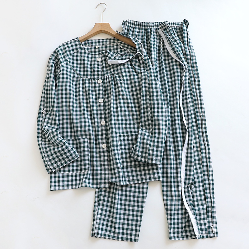 易穿脱女棉春夏秋透气针灸护理服