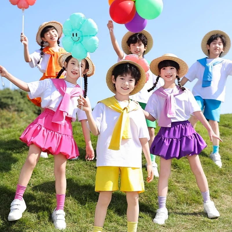 六一儿童节表演服幼儿园毕业照舞蹈合唱服小学生啦啦队团体演出服
