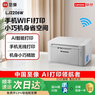 联想至像LJ2206W黑白激光打印机A4小型家用学生作业商用办公全新高速打印电脑USB线连接LJ2205 政府补贴