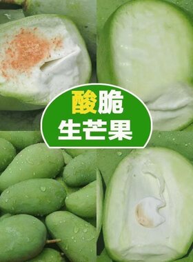 现摘酸芒果生芒果酸脆生吃