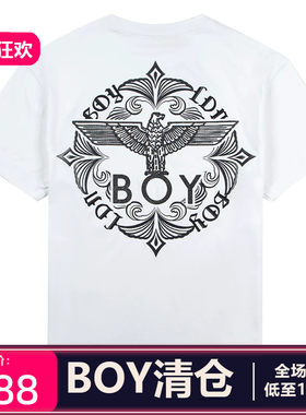 BOY LONDON专柜男女夏烫金印花百搭宽松短袖T恤B262N0104601