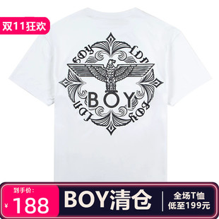 BOY LONDON专柜男女夏烫金印花百搭宽松短袖T恤B262N0104601