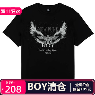 BOY LONDON专柜男女夏老鹰烫钻冰丝潮牌短袖T恤B262N0105802