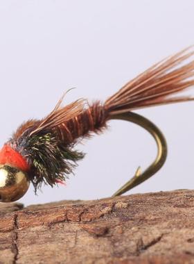 迈威经典铜约翰飞蝇钩铜头沉水飞蝇钩COPER JOHN 12# MWB015