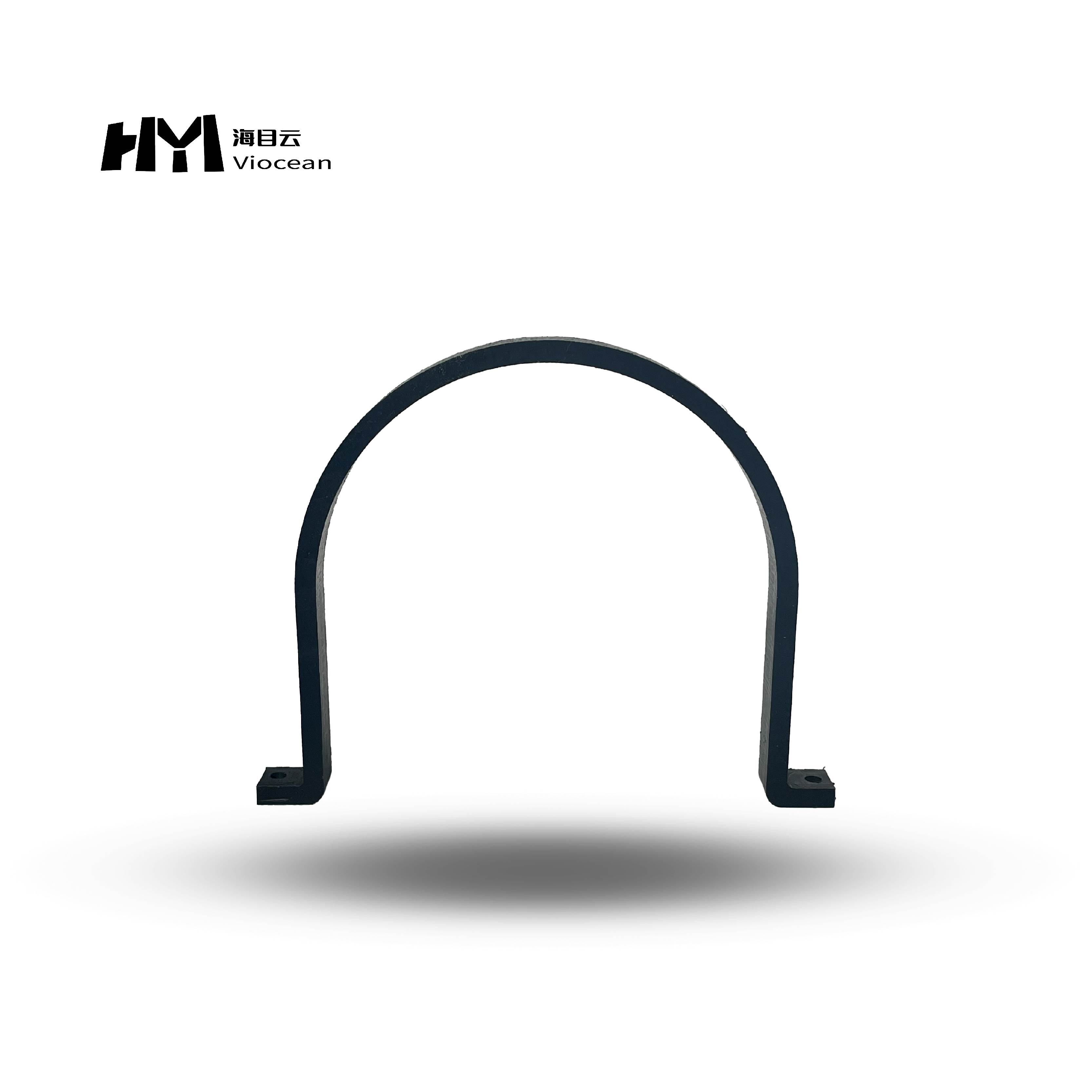 密封舱U型卡箍 黑色聚丙烯材质  机加工一体成型  超高韧性不易折