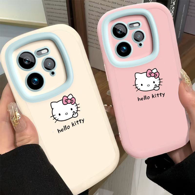中指kt猫RealmeGT7Pro竞速手机壳新款真我硅胶保护套创意男女同款镜头全包防摔情侣同款可爱个性软外壳薄潮流