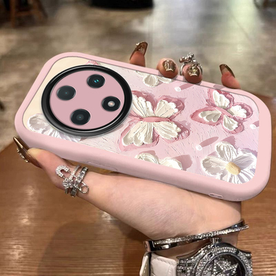 油画蝴蝶vivoY300Pro手机壳Y300Por新款vivo防摔全包V2410A保护vivov气囊套vovoy硅胶viviy女款ins风网红软壳