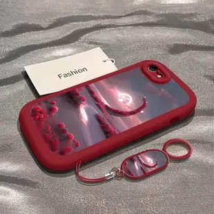 适用苹果SE4手机壳iphoneSE4保护套新款硅胶镜头全包创意个性防摔套花海月亮男女同款时尚手机软外壳挂绳潮流