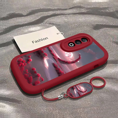 适用OPPOK12手机壳oppo保护套K12x新款硅胶镜头全包创意网红时尚个性防摔套花海月亮男女同款简约软壳挂绳潮