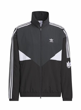adidas originals 舒适休闲时尚潮流夹克 男女同款 碳黑KC3114