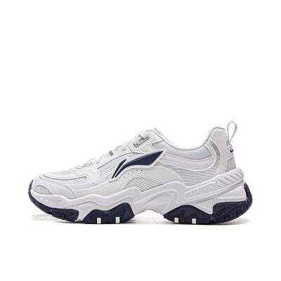 LiNing李宁 红糖 经典时尚 百搭复古舒适 厚底小白鞋AGCV127-3