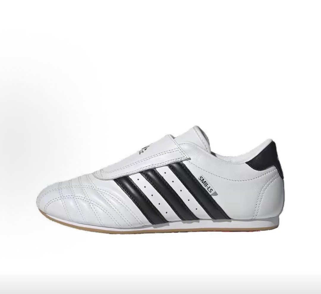 adidas originals Taekwondo 皮革  训练鞋 男女同款 白黑JQ4774
