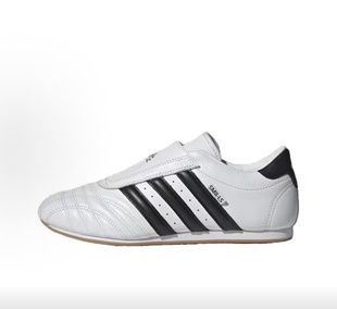 adidas originals Taekwondo 皮革 训练鞋 男女同款 白黑JQ4774
