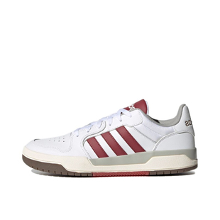 adidas neo Entrap 合成革 耐磨 低帮 板鞋 男女同款 白红FW3462