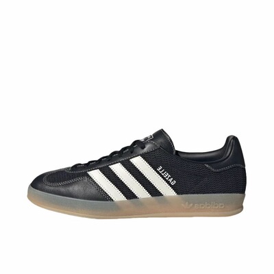 adidas originals GAZELLE INDOOR柔软 低帮 板鞋 黑色JQ7084