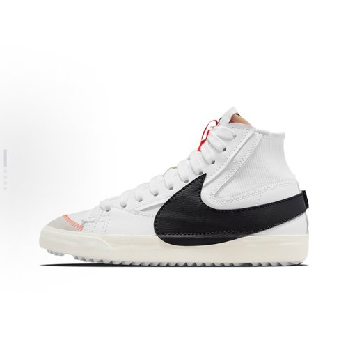 Nike Blazer 77 jumbo 解构舒适 中帮 儿童板鞋 白黑DQ1471-100