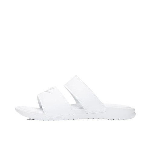 Nike Benassi Duo Ultra Slide复合底橡胶底 女款 白银819717-100