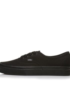 Vans Authentic 帆布 轻便 低帮 板鞋 男女同款 纯黑VN000EE3BKA