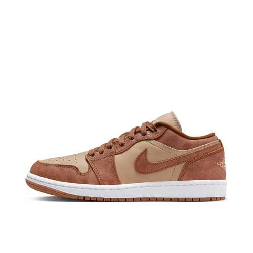Jordan Air Jordan 1 圆头系带 低帮 复古 女款 棕褐色FJ3453-200