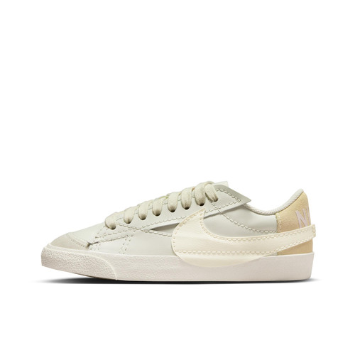 Nike Blazer 板鞋 经典复古防滑 女款/米白色/绿色DQ1470-004